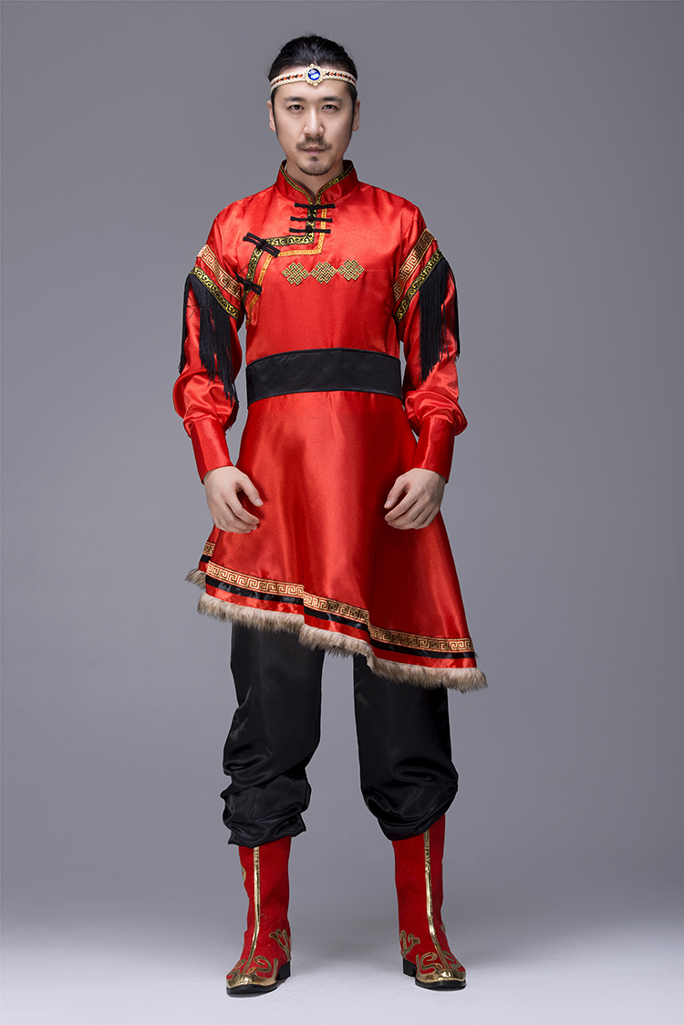 簡約大氣的蒙古袍男裝，少數(shù)民族服裝