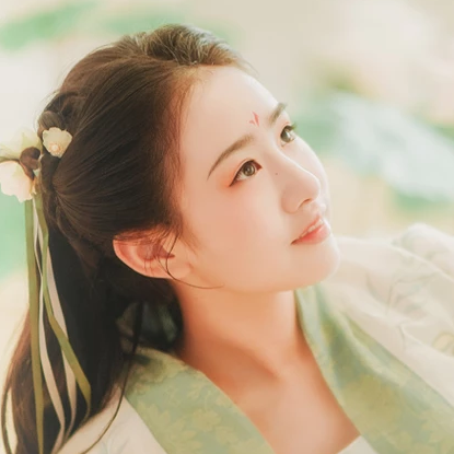 小清新漢服少女頭像，唯美古風(fēng)真人頭像