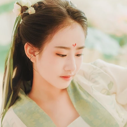 小清新漢服少女頭像，唯美古風(fēng)真人頭像