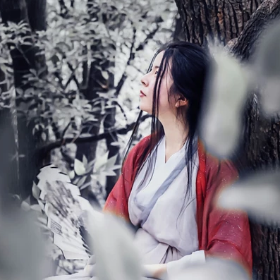 冰雪柔情少女頭像，唯美古風真人頭像