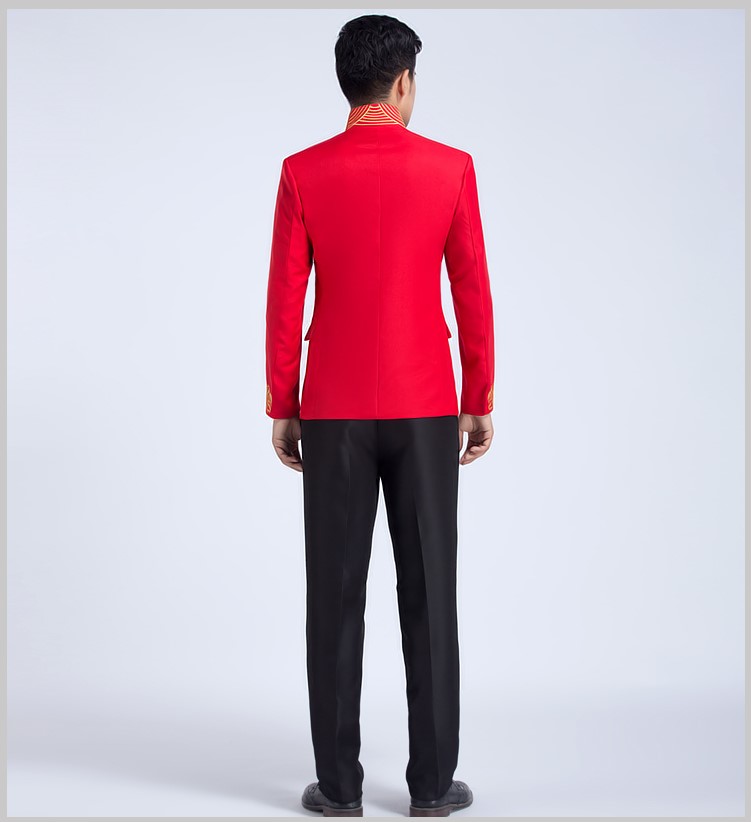 四季中式立領(lǐng)主持禮服，男士改良中山裝