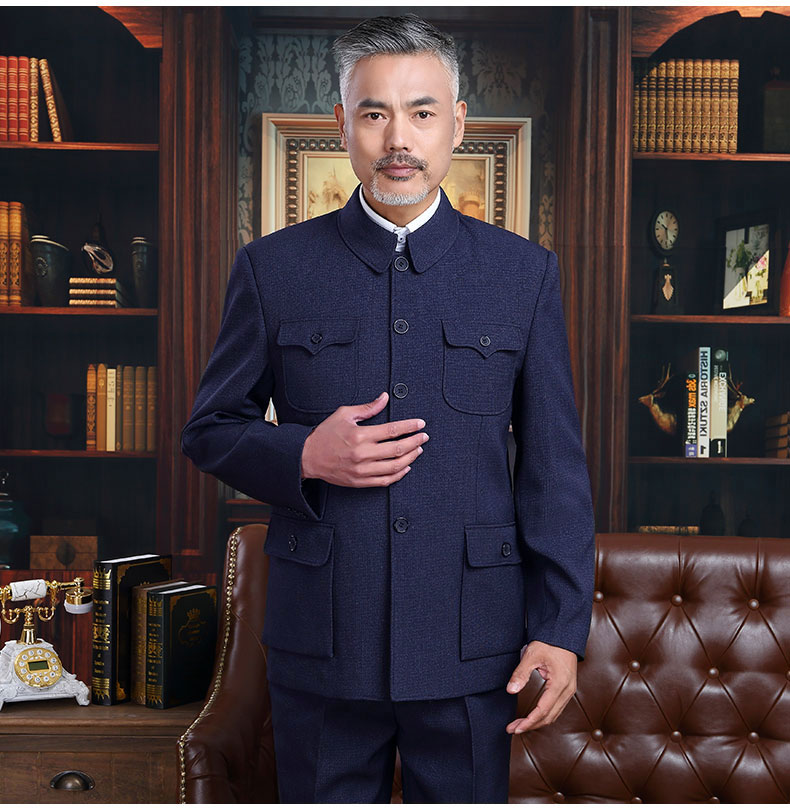 東方之韻的復(fù)古風潮中老年中山裝