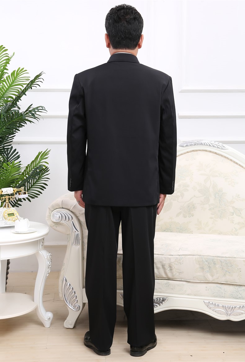 簡(jiǎn)約大氣經(jīng)典黑色款中老年中山裝