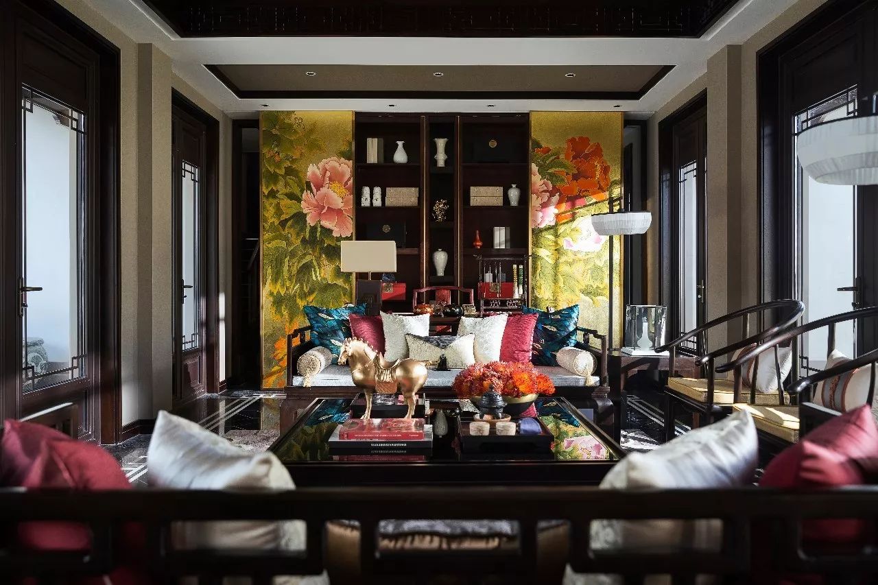 詩(shī)意福連文苑元素的中式大宅裝修設(shè)計(jì)