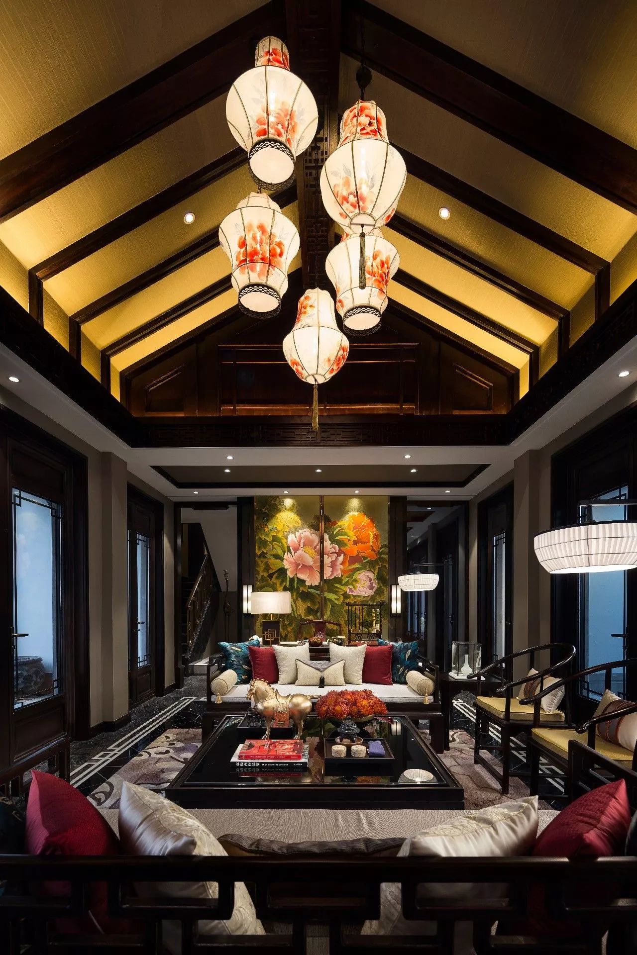 詩(shī)意福連文苑元素的中式大宅裝修設(shè)計(jì)