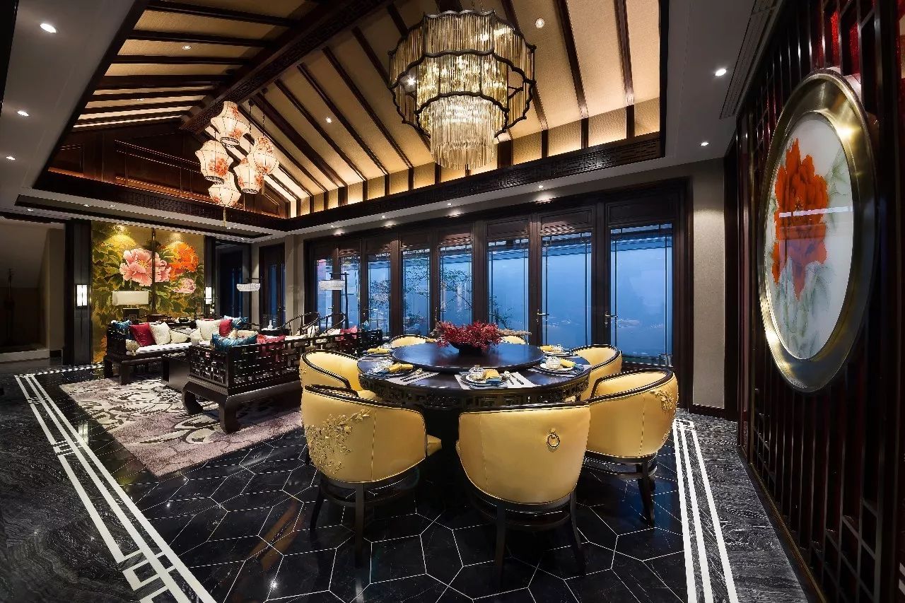 詩意福連文苑元素的中式大宅裝修設(shè)計(jì)