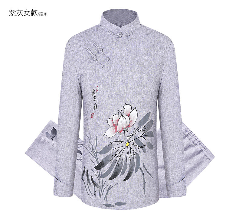 福連文苑棉麻長袖情侶唐裝