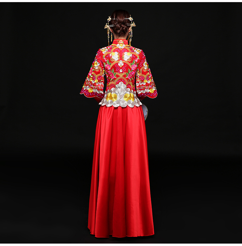 古典秀禾服中式禮服，時尚福連文苑新娘禮服