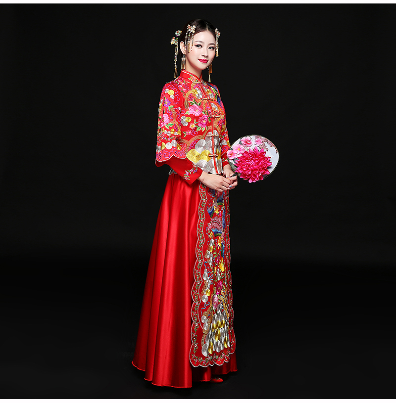 古典秀禾服中式禮服，時尚福連文苑新娘禮服