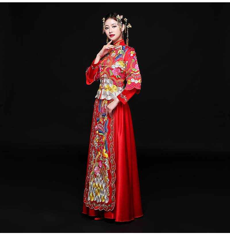 古典秀禾服中式禮服，時尚福連文苑新娘禮服