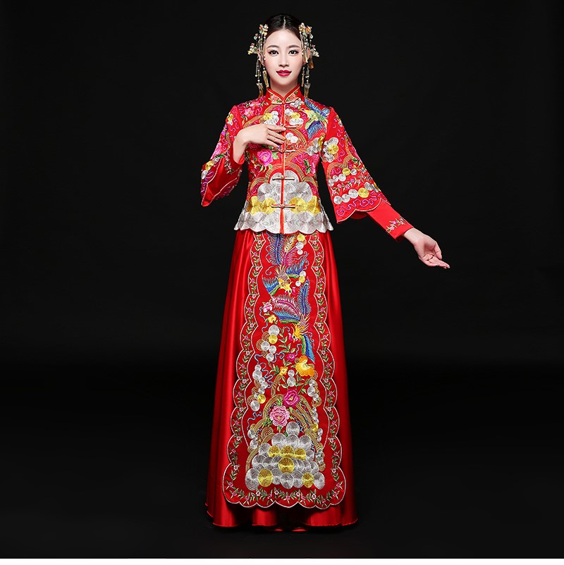 古典秀禾服中式禮服，時尚福連文苑新娘禮服