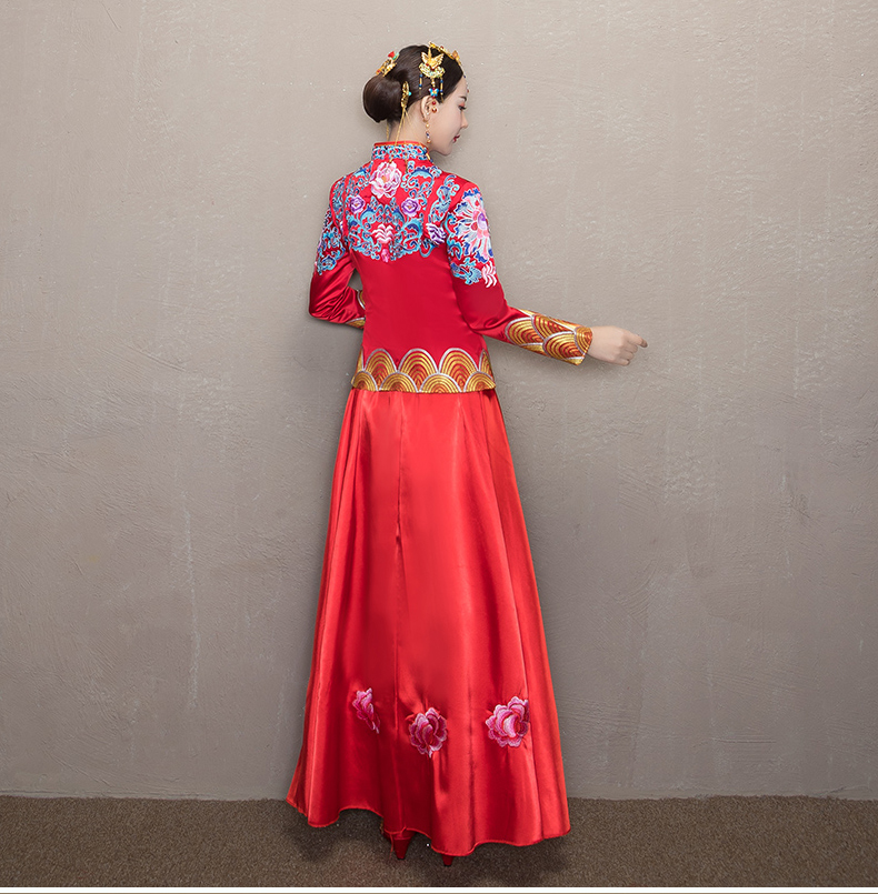 復(fù)古典雅秀禾服，時尚中式禮服新娘禮服