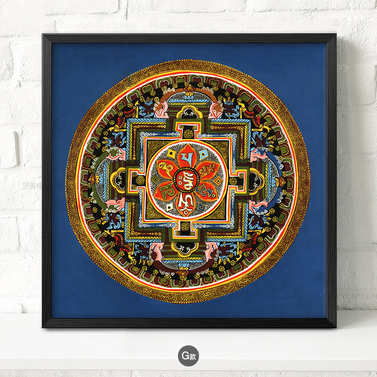 九款民族風(fēng)抽象圖案掛畫，福連文苑古風(fēng)裝飾畫