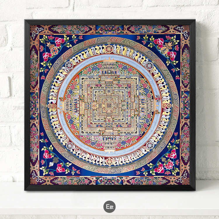 九款民族風(fēng)抽象圖案掛畫，福連文苑古風(fēng)裝飾畫