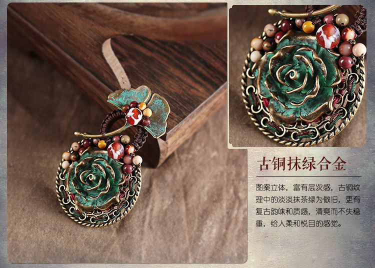 葉痕復(fù)古文藝胸針，民族風(fēng)風(fēng)胸花飾品