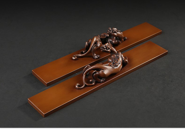 仿古螭龍鎮(zhèn)紙，書房擺件