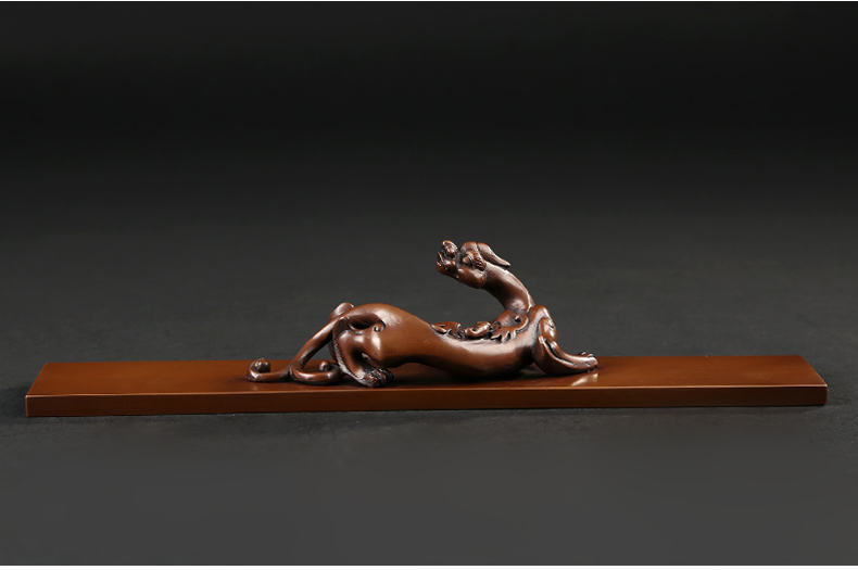 仿古螭龍鎮(zhèn)紙，書房擺件