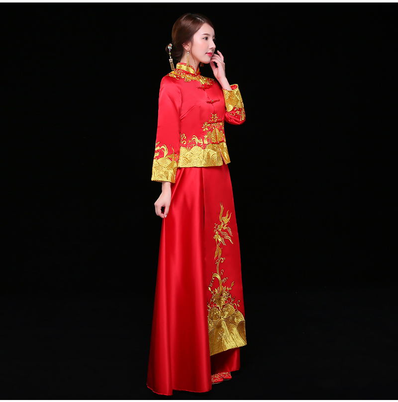 古典喜服中式禮服，秀禾服新娘結(jié)婚禮服