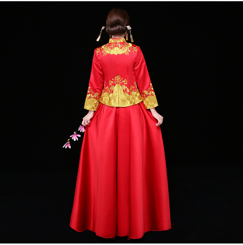 古典喜服中式禮服，秀禾服新娘結(jié)婚禮服