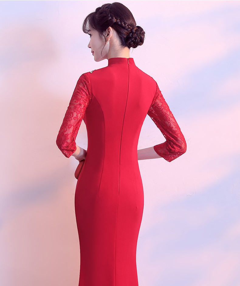 端莊大氣中式禮服，優(yōu)雅福連文苑晚禮服