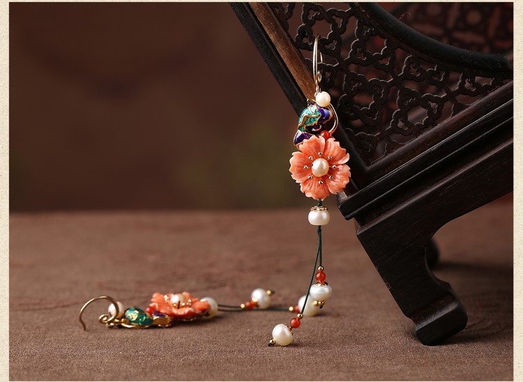 一生有你耳環(huán)，貝殼雕花首飾