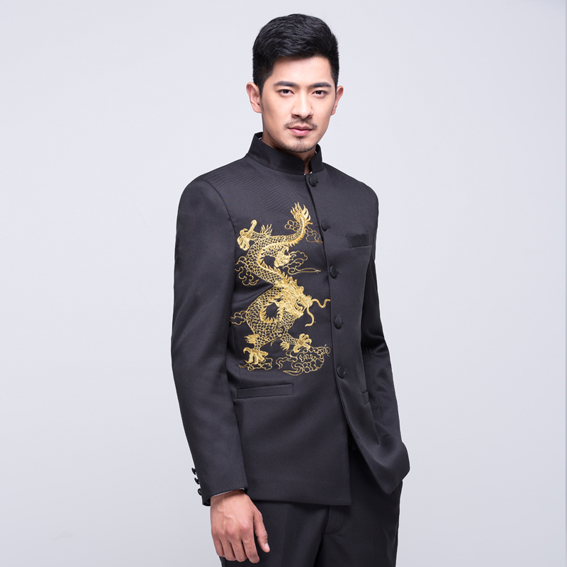 中國龍霸氣中華立領(lǐng)中山裝