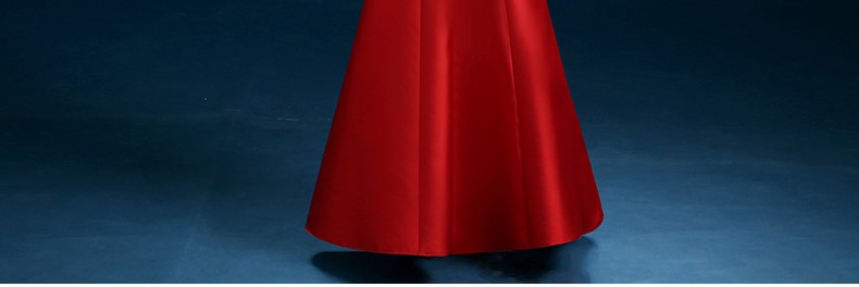 時尚復(fù)古禮服裙，迷人長款中式禮服