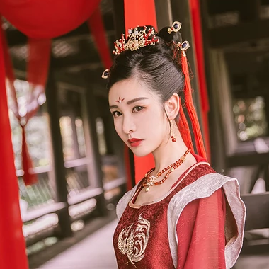 紅佛女子頭像，唯美古風(fēng)真人頭像