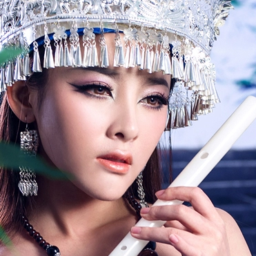 性感孔雀翎女生頭像，唯美古風(fēng)真人頭像