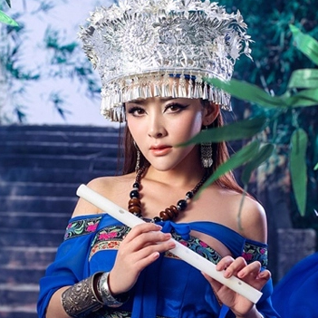 性感孔雀翎女生頭像，唯美古風(fēng)真人頭像