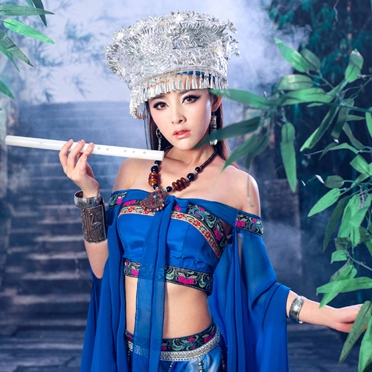 性感孔雀翎女生頭像，唯美古風(fēng)真人頭像