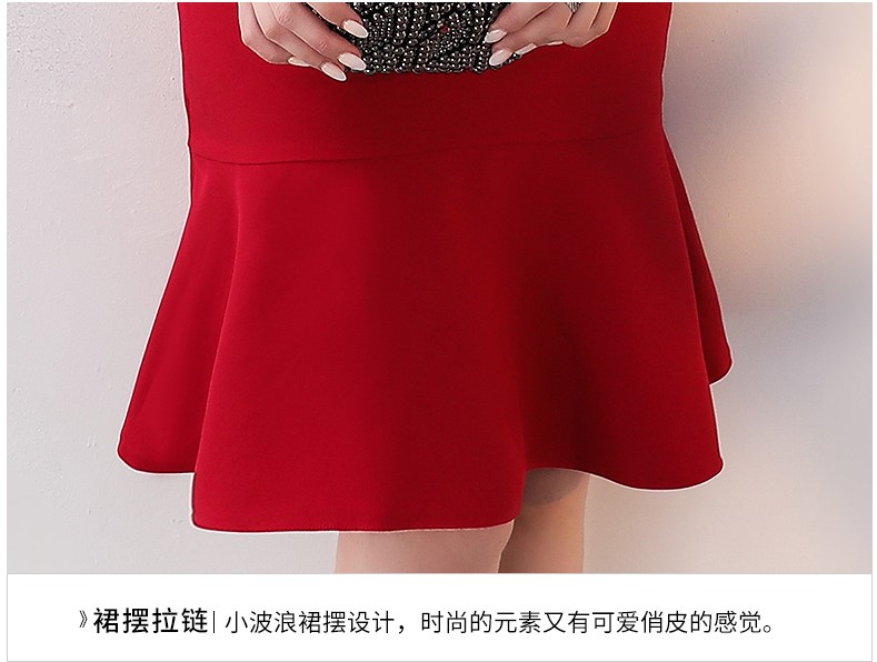 蕾絲花朵中式禮服，性感魚尾晚禮服