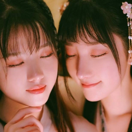 清新淡雅漢服閨蜜頭像，唯美古風(fēng)真人頭像