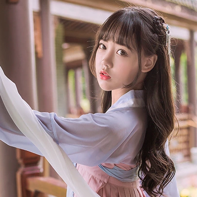 粉嫩小清新女生頭像，唯美古風(fēng)真人頭像