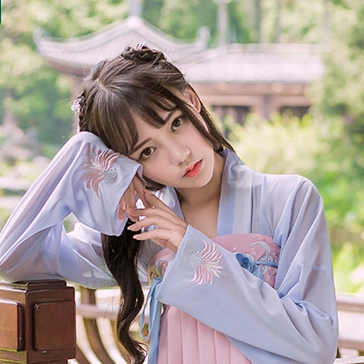 粉嫩小清新女生頭像，唯美古風(fēng)真人頭像