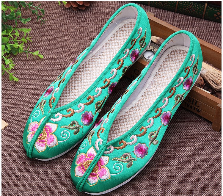 福連文苑多種顏色老北京民族繡花鞋