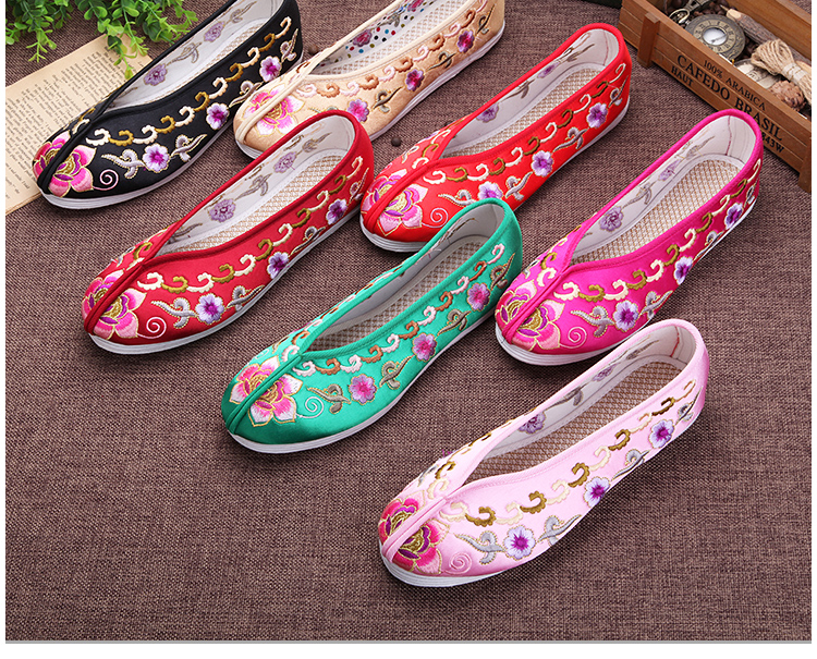 福連文苑多種顏色老北京民族繡花鞋