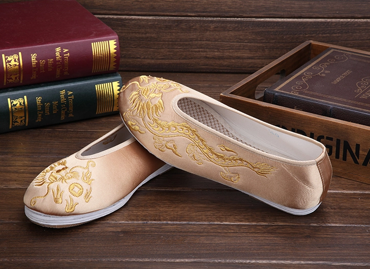 時尚福連文苑繡花鞋，男士手工千層底繡花鞋