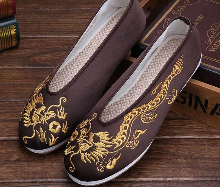 時尚福連文苑繡花鞋，男士手工千層底繡花鞋