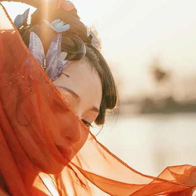 嫵媚嬌艷女子頭像，唯美古風(fēng)真人頭像