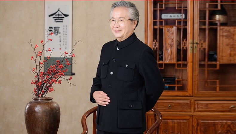 福連文苑民國(guó)中華立領(lǐng)中山裝