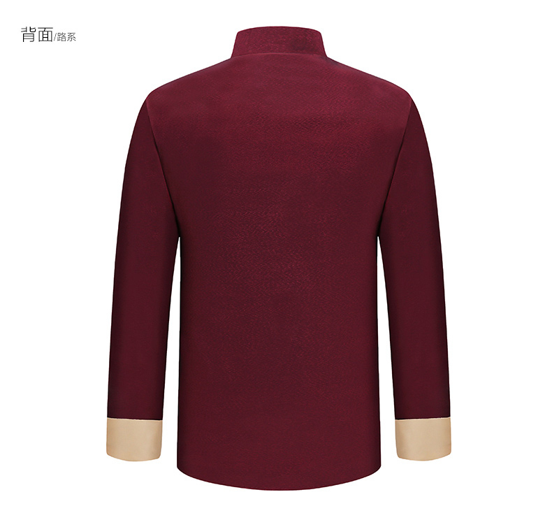 福連文苑雙龍戲珠刺繡外套男士唐裝