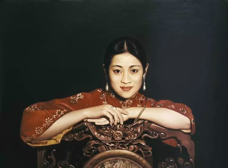 風(fēng)情萬(wàn)種的油畫旗袍女子！