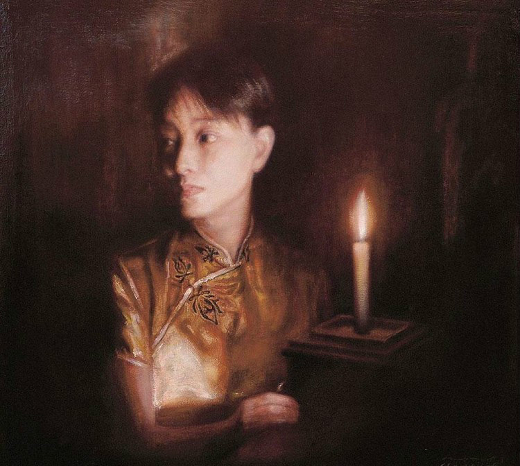 風(fēng)情萬(wàn)種的油畫旗袍女子！