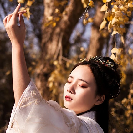 傷感流淚帶傘頭像，唯美古風(fēng)真人頭像