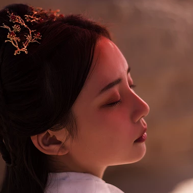 傷感流淚帶傘頭像，唯美古風(fēng)真人頭像