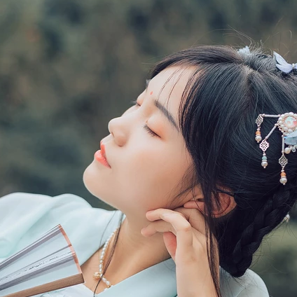 并蒂閨蜜頭像，唯美古風真人頭像