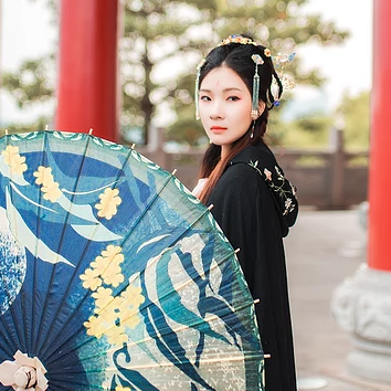 長(zhǎng)相思帶傘女生頭像，唯美古風(fēng)真人頭像