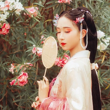 蝶蓮花女生頭像，唯美古風(fēng)真人頭像