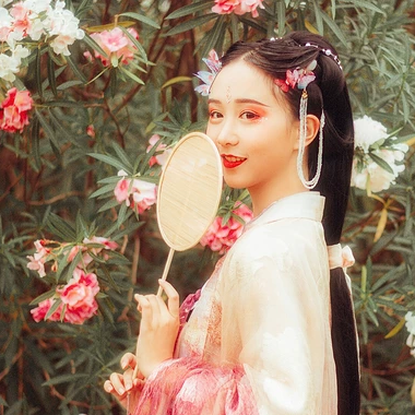 蝶蓮花女生頭像，唯美古風(fēng)真人頭像